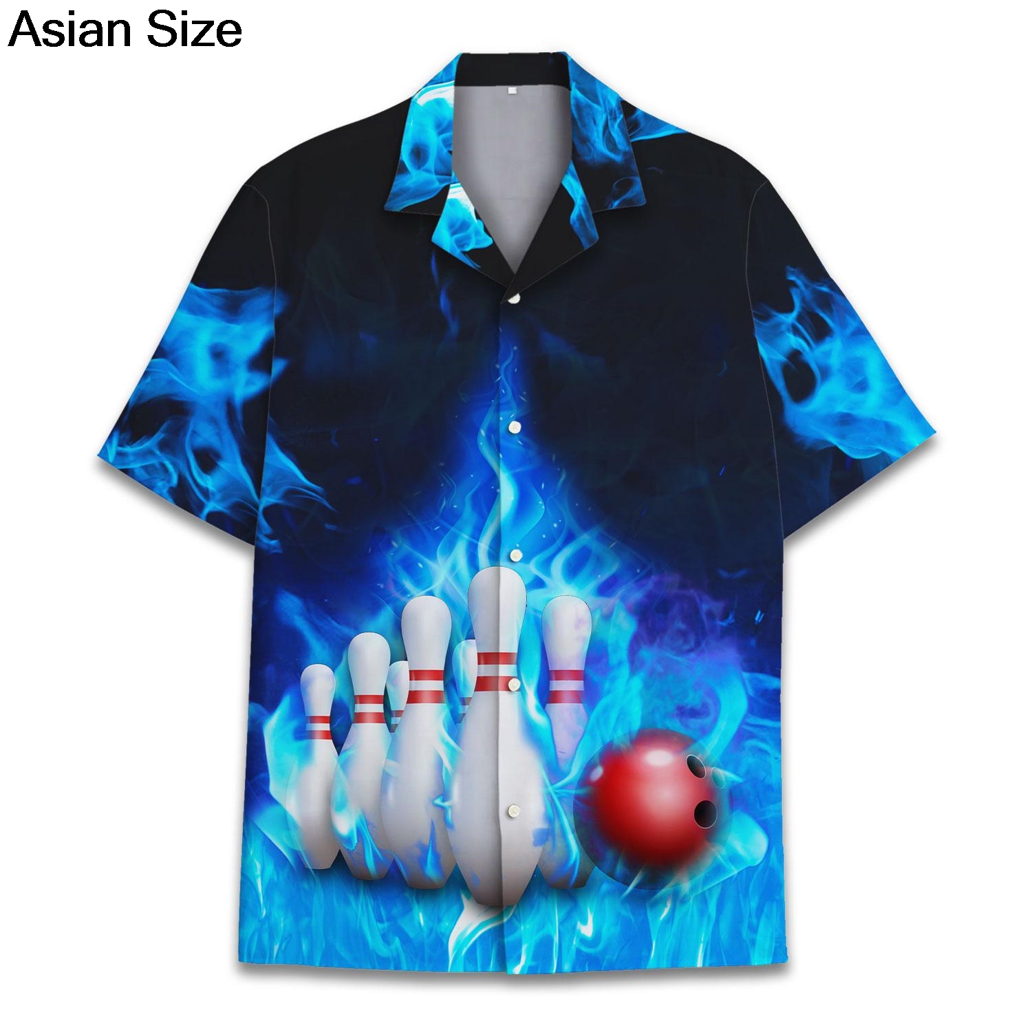 Bowling Shirt Camp - Camicia Unisex a Maniche Corte con