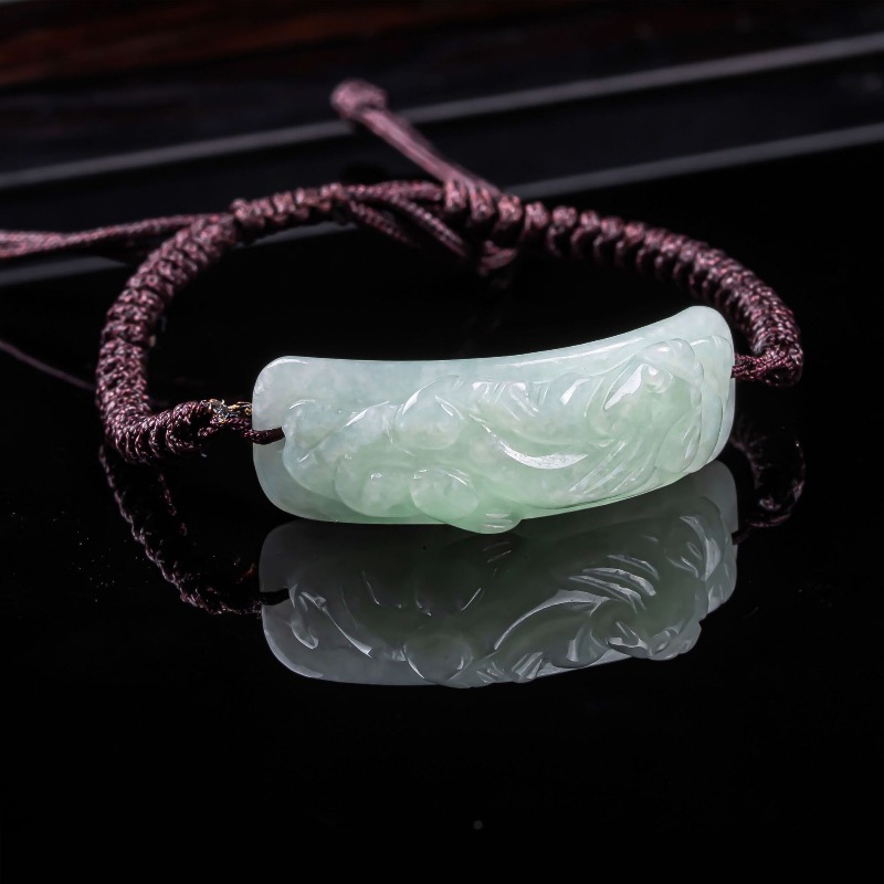 Usa Vintage Fashion - Bracciale Pixiu in Giadeite Birmana Intagliato