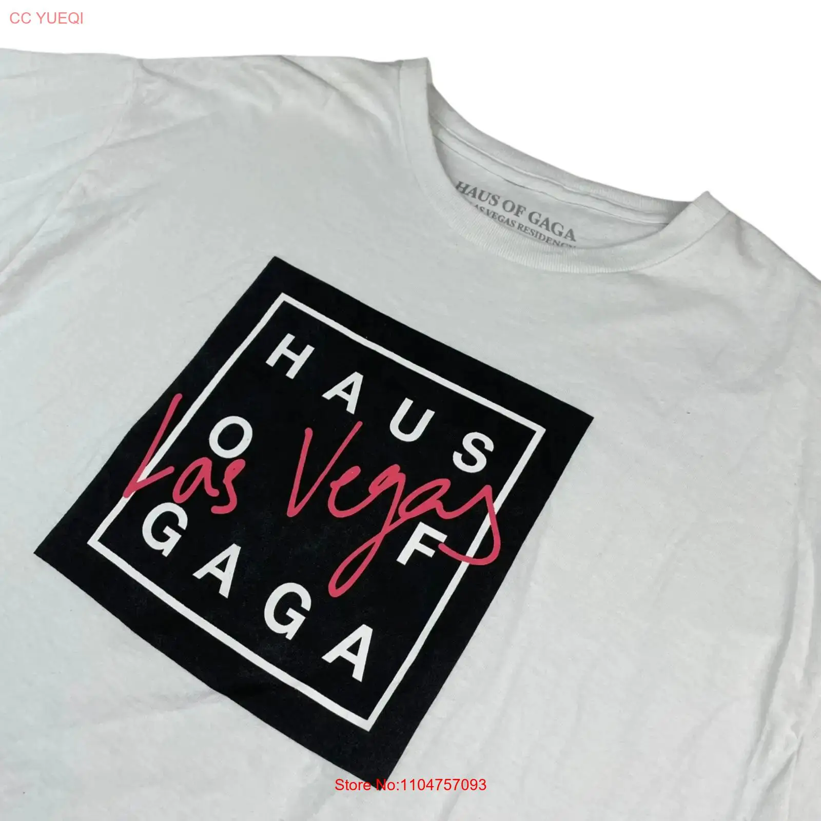 Vintage Fashion Las Vegas - T-shirt in cotone 100% bianco taglia