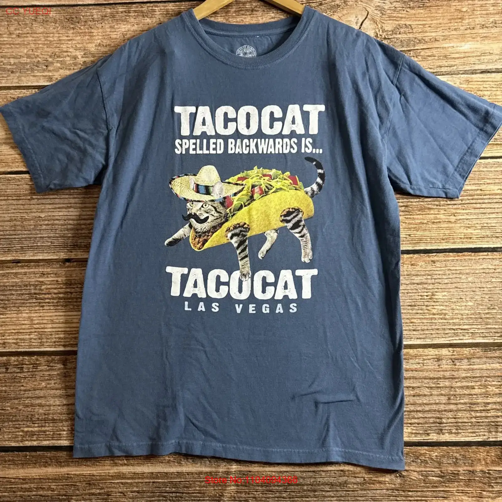 Vintage Fashion Las Vegas - T-shirt da uomo TacoCat Spelled Backwards