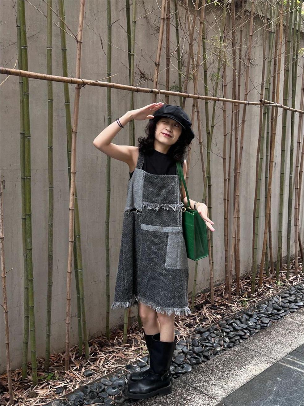 Denim Skirt Midi Vintage - Abito Midi Estivo in Denim a