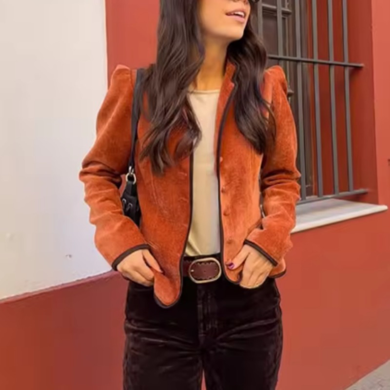Velvet Blazer Vintage - Blazer in Velluto con Collo Alto