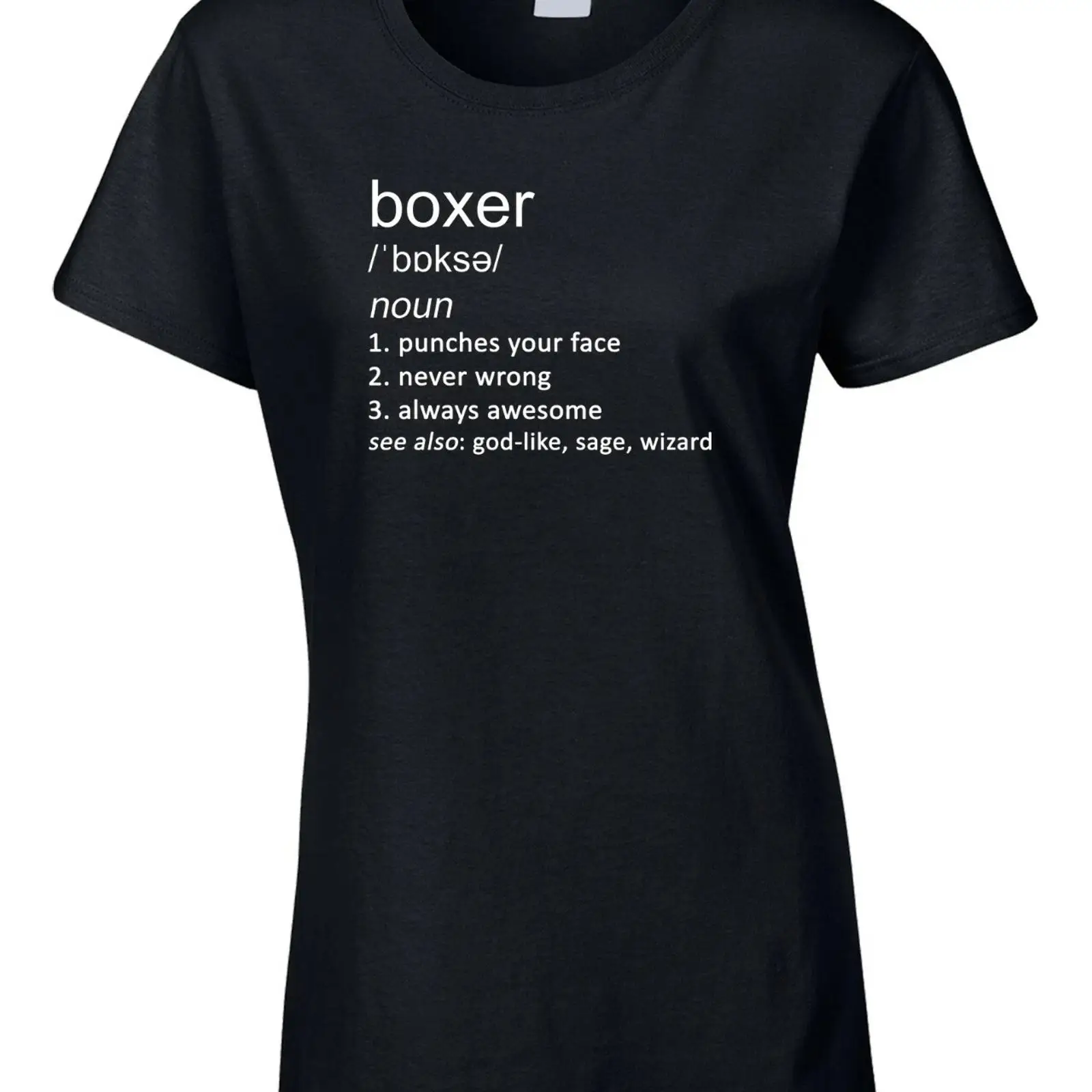Vintage Fashion Definition - T-shirt da donna boxer divertente, regalo