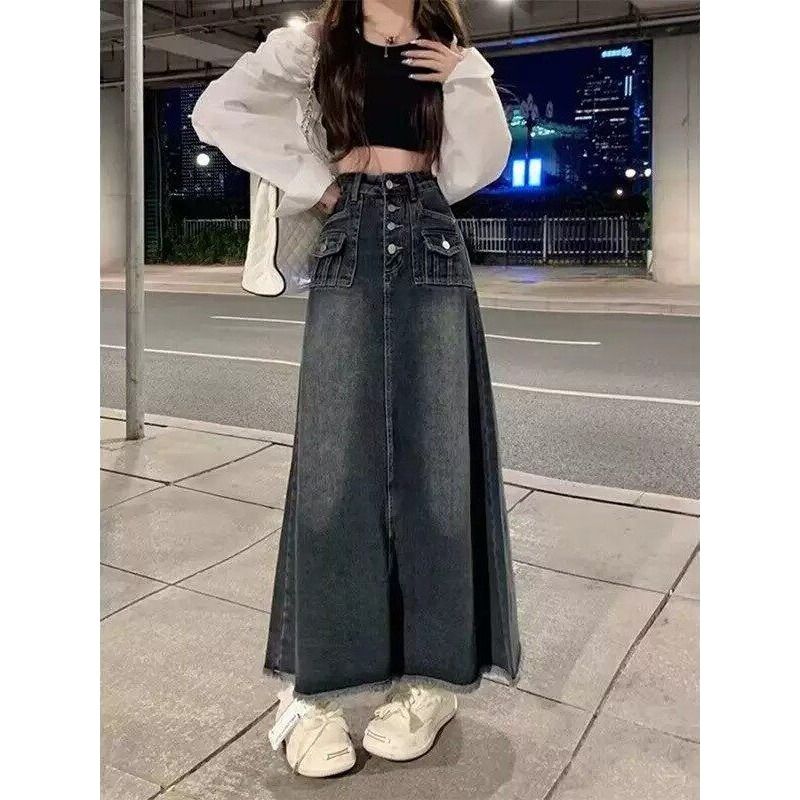 Gonna midi in denim a vita alt - Denim Skirt Midi Vintage recensione e prezzo
