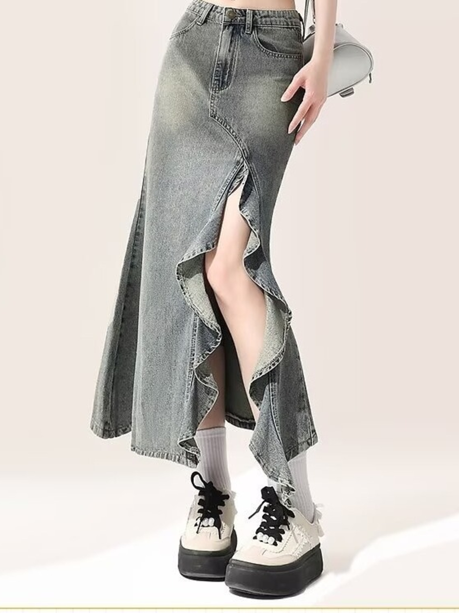 Gonna lunga da donna in denim  - Denim Skirt Midi Vintage recensione e prezzo