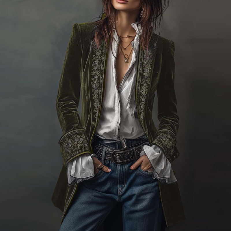 Nuove donne cappotti e giacche - Velvet Blazer Vintage recensione e prezzo