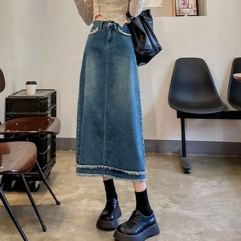 Gonne Donna Midi Moda Vita Alt - Denim Skirt Midi Vintage recensione e prezzo