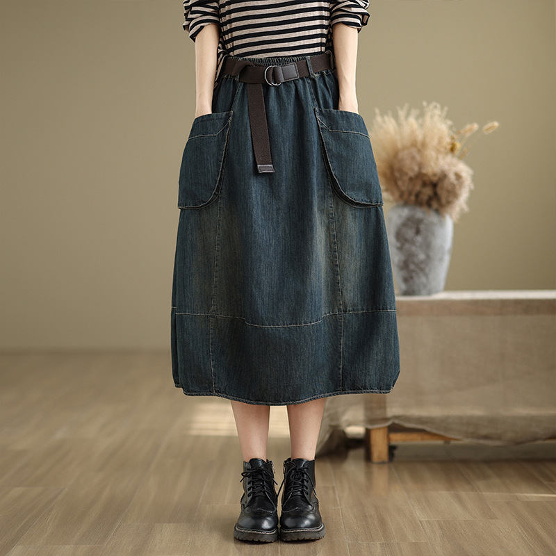 Gonna in denim taglie forti da - Denim Skirt Midi Vintage recensione e prezzo