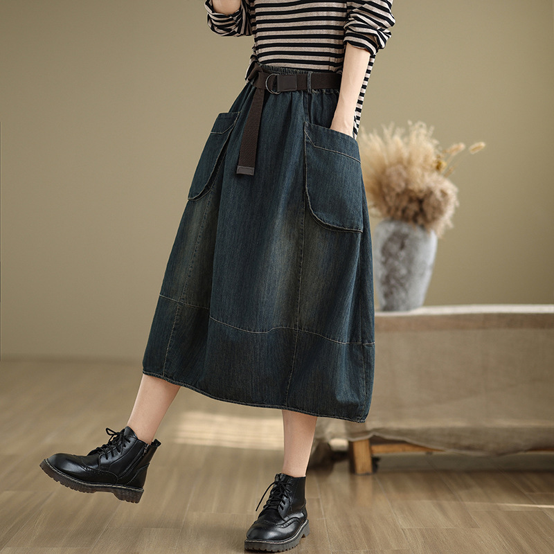Gonna in denim taglie forti da - Denim Skirt Midi Vintage recensione e prezzo