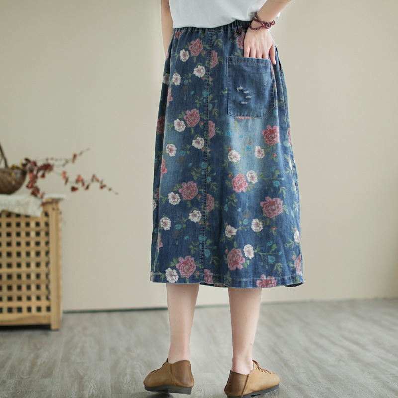 Gonna di jeans ricamata con st - Denim Skirt Midi Vintage recensione e prezzo