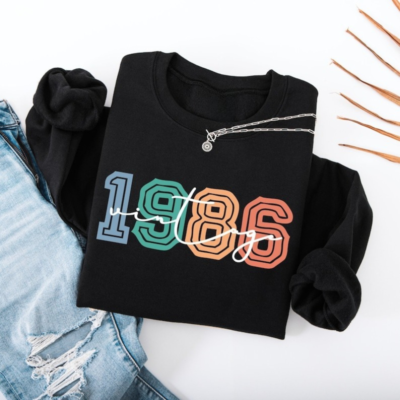Felpa Vintage 1986 per 40° Com - Vintage Fashion Retro Outfit recensione e prezzo
