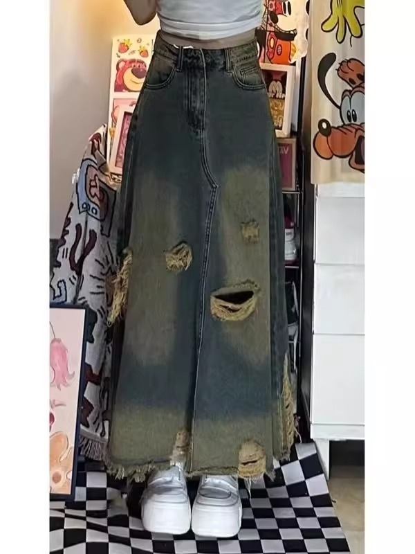 Gonna midi in denim a vita alt - Denim Skirt Midi Vintage recensione e prezzo