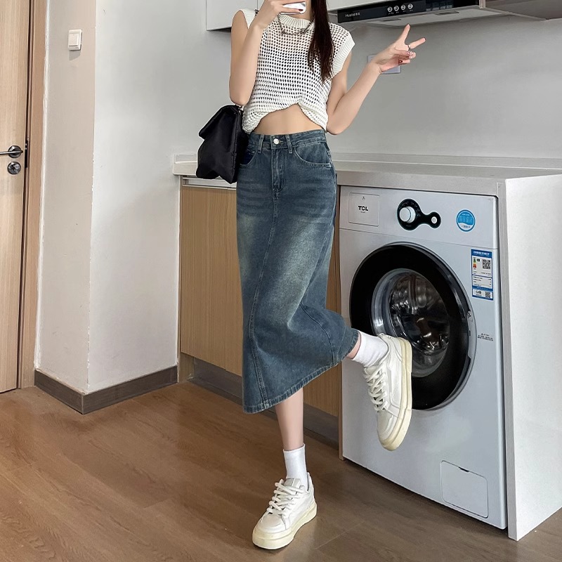 Nuova Gonna Midi in Denim a Vi - Denim Skirt Midi Vintage recensione e prezzo